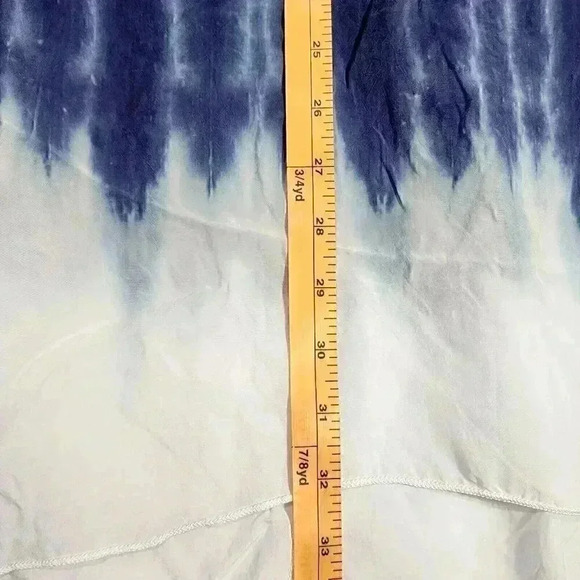Hodges Collection Women's Navy White Dip Dress L Tie Dye Made in LA D242 NWT - Picture 14 of 15